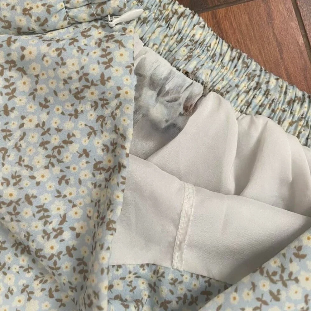 Blue Floral Midi Skirt - Picture 3 of 3